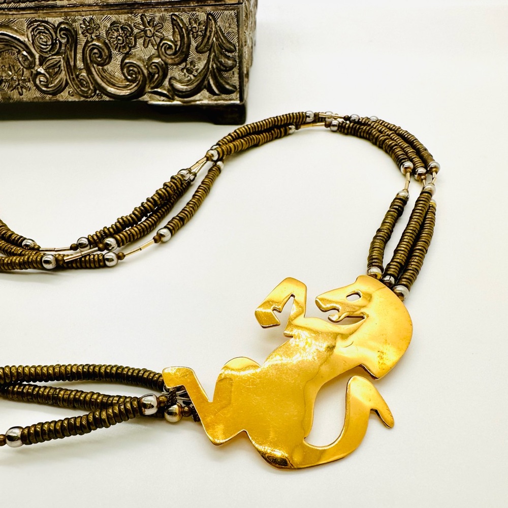 🔥RARE Vintage Horse Necklace Sutton Hoo - Picture 3 of 17